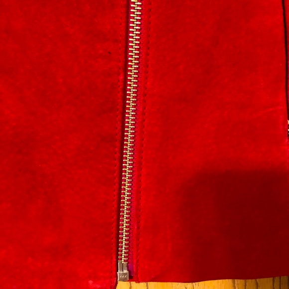 ALFANI. Red, suede jacket. Size M. - Picture 5 of 9